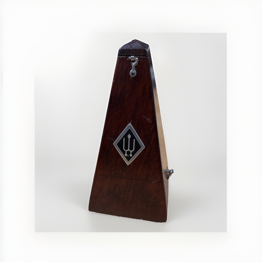 VTG Wittner Wood Finish Metronome Wind Up Made In W. Germany Works Music J3